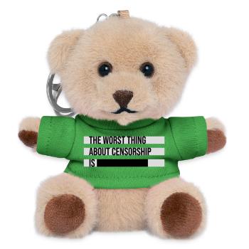 The Worst Thing About Censorship Is Lustig Ironie - Teddy Schlüsselanhänger - Grün - Vorne