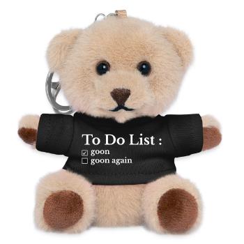 To-Do List Drôle : Ma Liste de Choses à Faire - Porte-clés ourson - noir - Devant