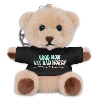 Gute Mama Flucht Lustiges Mutter Sprüche Design - Teddy Schlüsselanhänger - Schwarz - Vorne