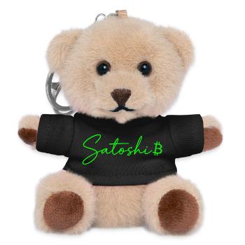 Satoshi Bitcoin Design for Crypto Fans - Teddy Keyring - black - Front