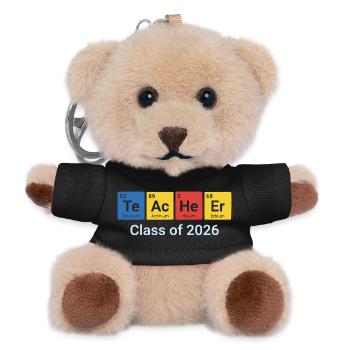 Teacher Periodic Table Class Of 2026 - Teddy Keyring - black - Front