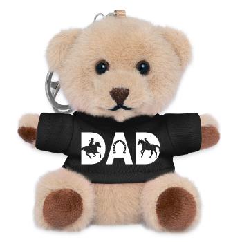 Pferd Papa Pferd Dad - Teddy Schlüsselanhänger - Schwarz - Vorne