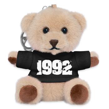 1992 Zerbrochenes Retro-Design - Teddy Schlüsselanhänger - Schwarz - Vorne