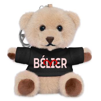 Bélier - Porte-clés ourson - noir - Devant