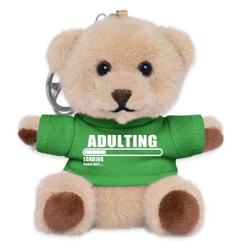 Offizielles erwachsenes 18. Geburtstagsgeschenk 18 Jahre alt - Teddy Schlüsselanhänger - Grün - Vorne