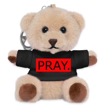 T-Shirt Pray - Teddy Keyring - black - Front