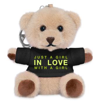 Juste une fille amoureuse d’une fille - Porte-clés ourson - noir - Devant