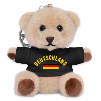 Deutschland Football Fan Vintage Typography  - Teddy Keyring - black - Front