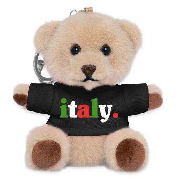 Italian flag Italy - Teddy Keyring - black - Front