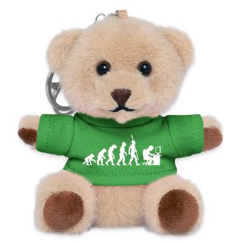 Computer PC Evolution Computer Scientist Programmer - Teddy Keyring - green - Front