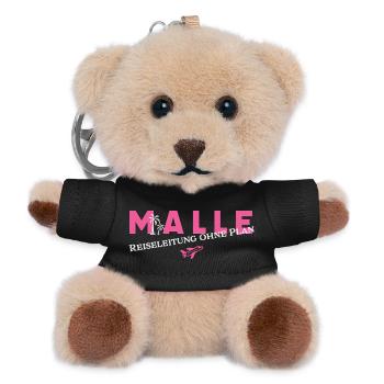 Malle Reiseleitung ohne Plan - Teddy Schlüsselanhänger - Schwarz - Vorne