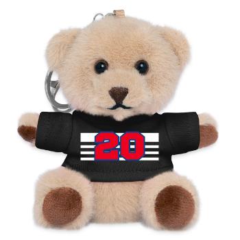 Number 20 France - Teddy Keyring - black - Front
