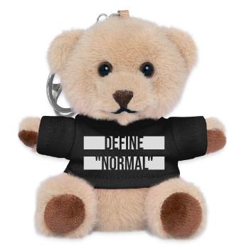 Define Normal Lustig Sarkastisch Definition Grafik - Teddy Schlüsselanhänger - Schwarz - Vorne