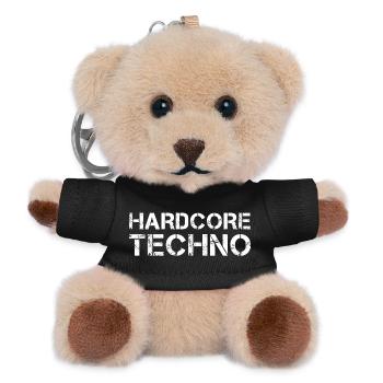 Hardcore-Techno - Teddy Schlüsselanhänger - Schwarz - Vorne