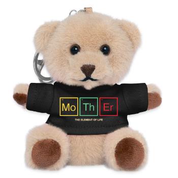 Mother Periodensystem Mama Geschenk - Teddy Schlüsselanhänger - Schwarz - Vorne