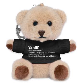Vanlife Duden Spruch - Teddy Schlüsselanhänger - Schwarz - Vorne
