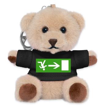 Schlendern aus der Kneipe  - Teddy Schlüsselanhänger - Schwarz - Vorne