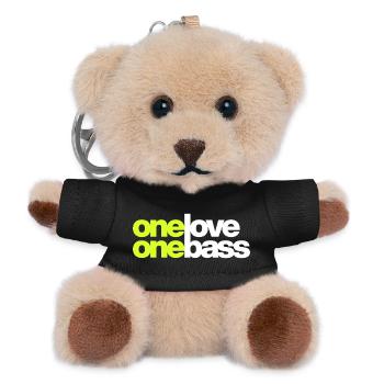 One Love One Bass - Teddy Schlüsselanhänger - Schwarz - Vorne