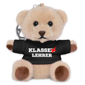 Klassenlehrer - Klasse Lehrer - Lustiges Schule - Teddy Schlüsselanhänger - Schwarz - Vorne