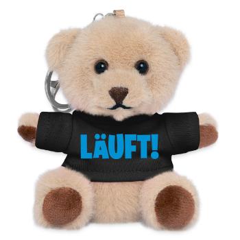 läuft humor lustig - Teddy Schlüsselanhänger - Schwarz - Vorne