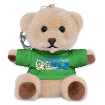 Greece Island Paradise Collage - Teddy Keyring - green - Front