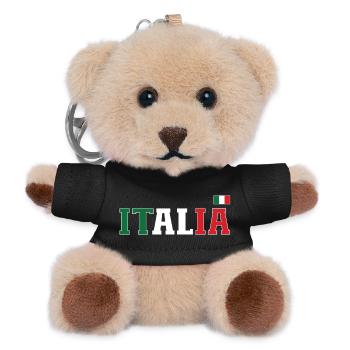 Italie Drapeau - Porte-clés ourson - noir - Devant