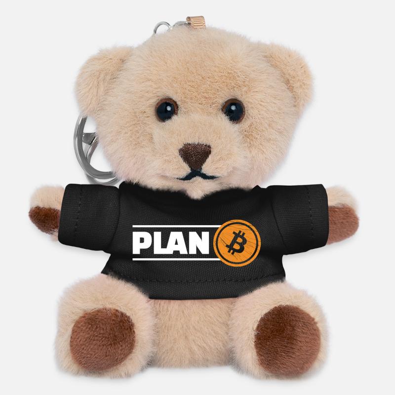 Bitcoin Plan B - Porte-clés ourson - noir