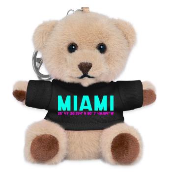 Miami Neon Coordinates - Teddy Schlüsselanhänger - Schwarz - Vorne