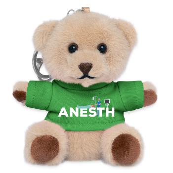 Anesth Cadeau Médecin Iade Infirmière anesthésiste - Porte-clés ourson - vert - Devant