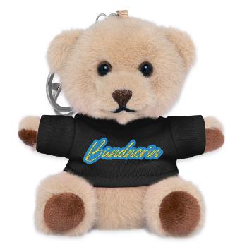 Bündnerin Neon Script - Teddy Schlüsselanhänger - Schwarz - Vorne