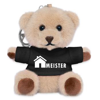 Hausmeister Design - Teddy Schlüsselanhänger - Schwarz - Vorne