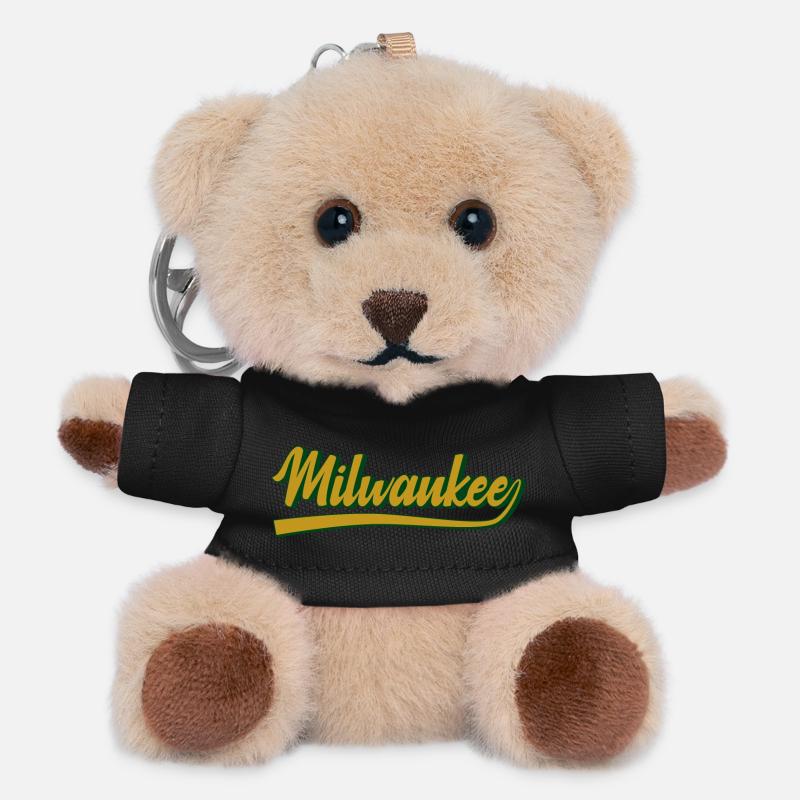 Milwaukee Script City Pride – Charme vintage - Porte-clés ourson - noir