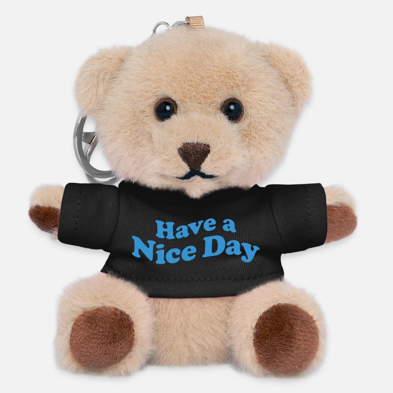 nice day - Teddy Schlüsselanhänger - Schwarz