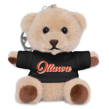 Calgary Canada Lettering – Retro Typography - Teddy Keyring - black - Front