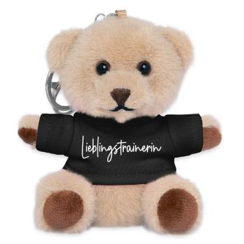 Lieblingstrainerin - Teddy Schlüsselanhänger - Schwarz - Vorne