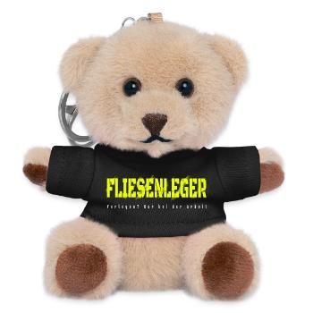 Fliesenleger Design - Teddy Schlüsselanhänger - Schwarz - Vorne