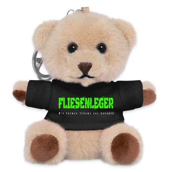 Fliesenleger Design - Teddy Schlüsselanhänger - Schwarz - Vorne