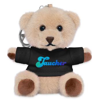 Taucher Schnörkel Beruf Meer Ozean Unterwasserwelt - Teddy Schlüsselanhänger - Schwarz - Vorne