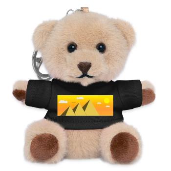 Egypt Egypt Cairo Holiday Pyramid Gift Idea - Teddy Keyring - black - Front