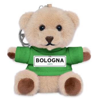 Bologna place name sign - Teddy Keyring - green - Front