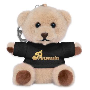 Prinzessin Gold Mädchen Luxus verwöhnt cool Quotes - Teddy Schlüsselanhänger - Schwarz - Vorne
