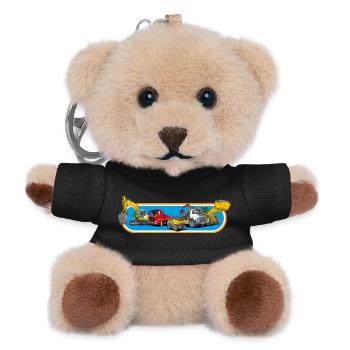 Construction Machinery Park - Teddy Keyring - black - Front