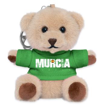 Murcia Spain Distressed Text - Teddy Keyring - green - Front