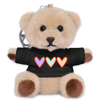 COEUR - Porte-clés ourson - noir - Devant