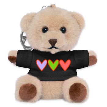COEUR - Porte-clés ourson - noir - Devant
