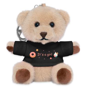 C’est une fille Baby Shower Donut Bunny mignon - Porte-clés ourson - noir - Devant
