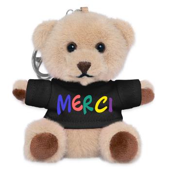 MERCI. MAÎTRESSE. MAÎTRE. MERCI MAÎTRESSE - Porte-clés ourson - noir - Devant