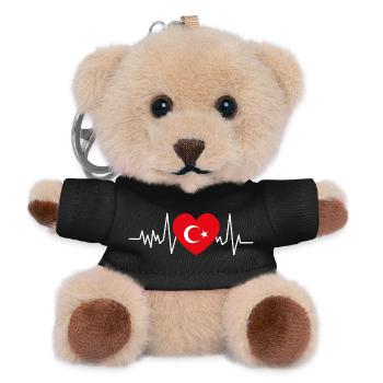 Türkey Heartbeat - Teddy Keyring - black - Front