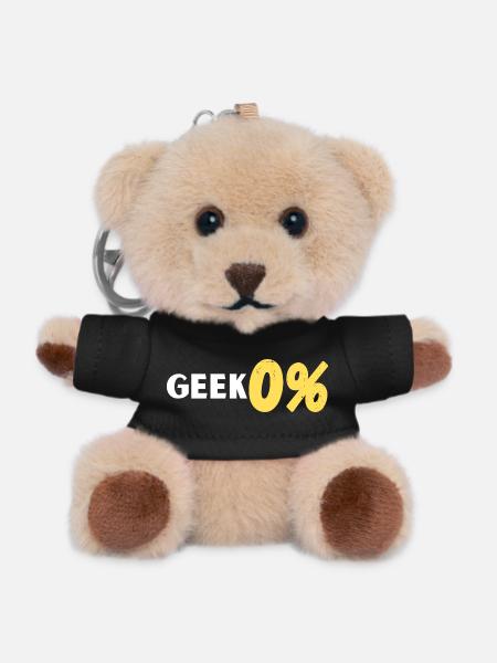 Geek 0% - Porte-clés ourson - noir