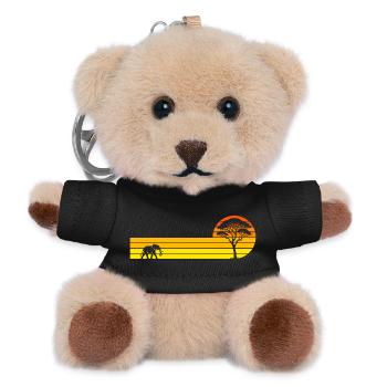 Afrikanischer Sonnenuntergang - Teddy Schlüsselanhänger - Schwarz - Vorne